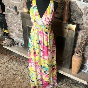 RAGA Colorful Abstract Maxi Dress
